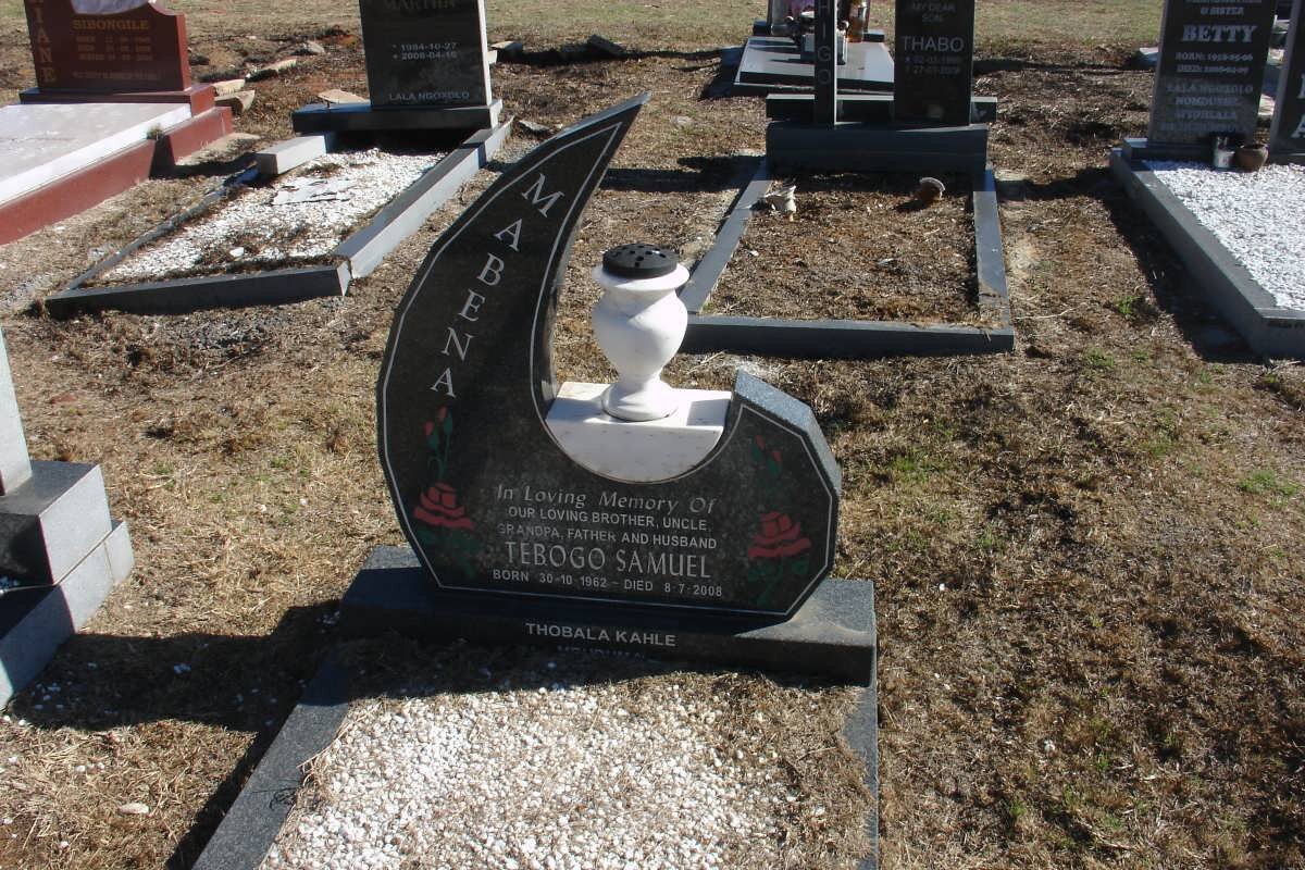 MABENA Tebogo Samuel 1962-2008