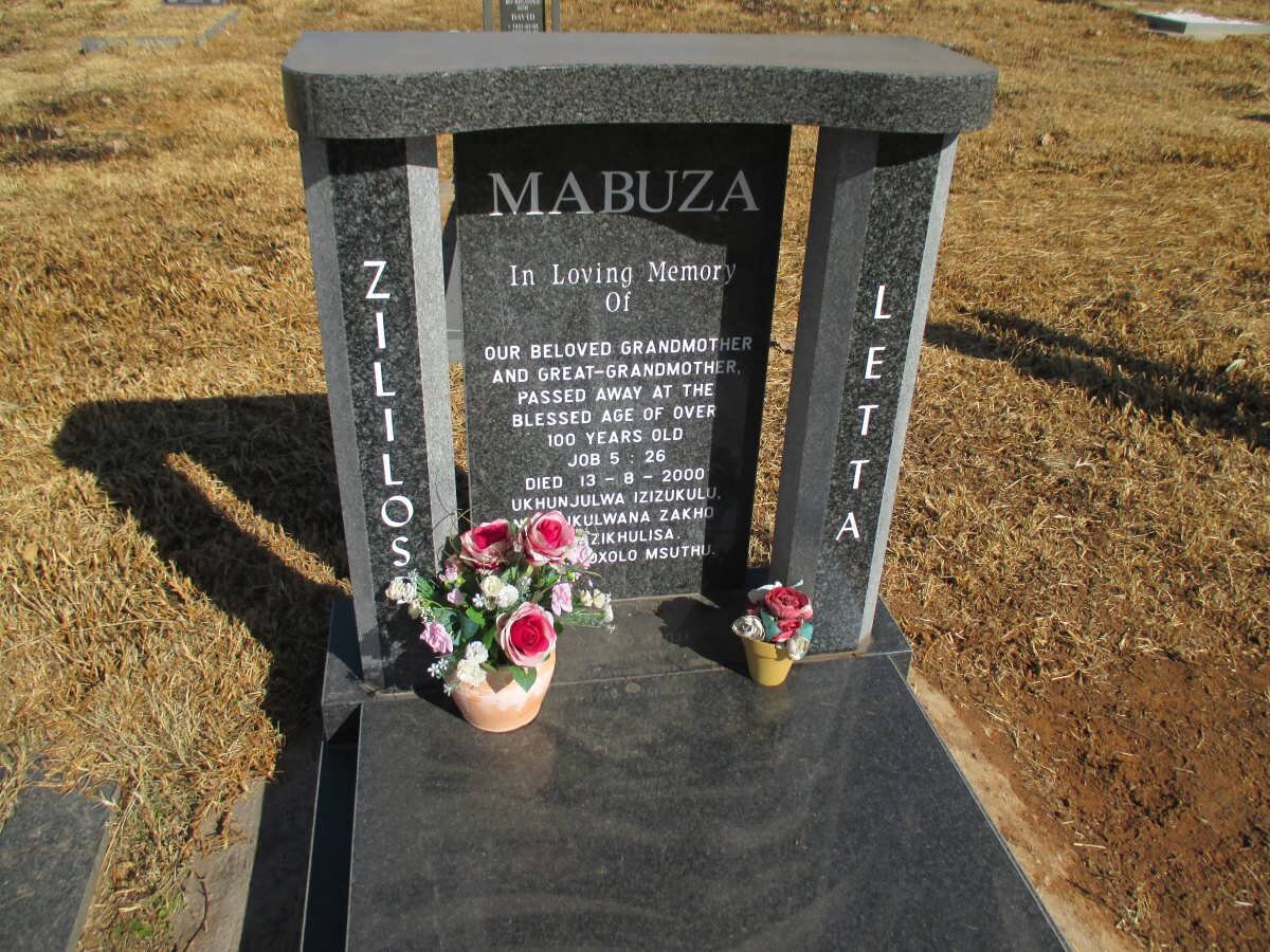 MABUZA Zililos Letta -2000