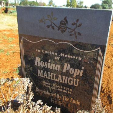 MAHLANGU Rosina Popi 1918-2014