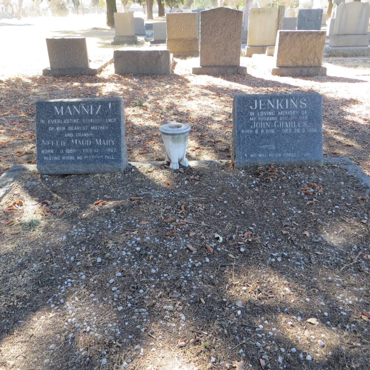 MANNIX Nellie Maud Mary 1886-1967 :: JENKINS John Charles 1916-1968