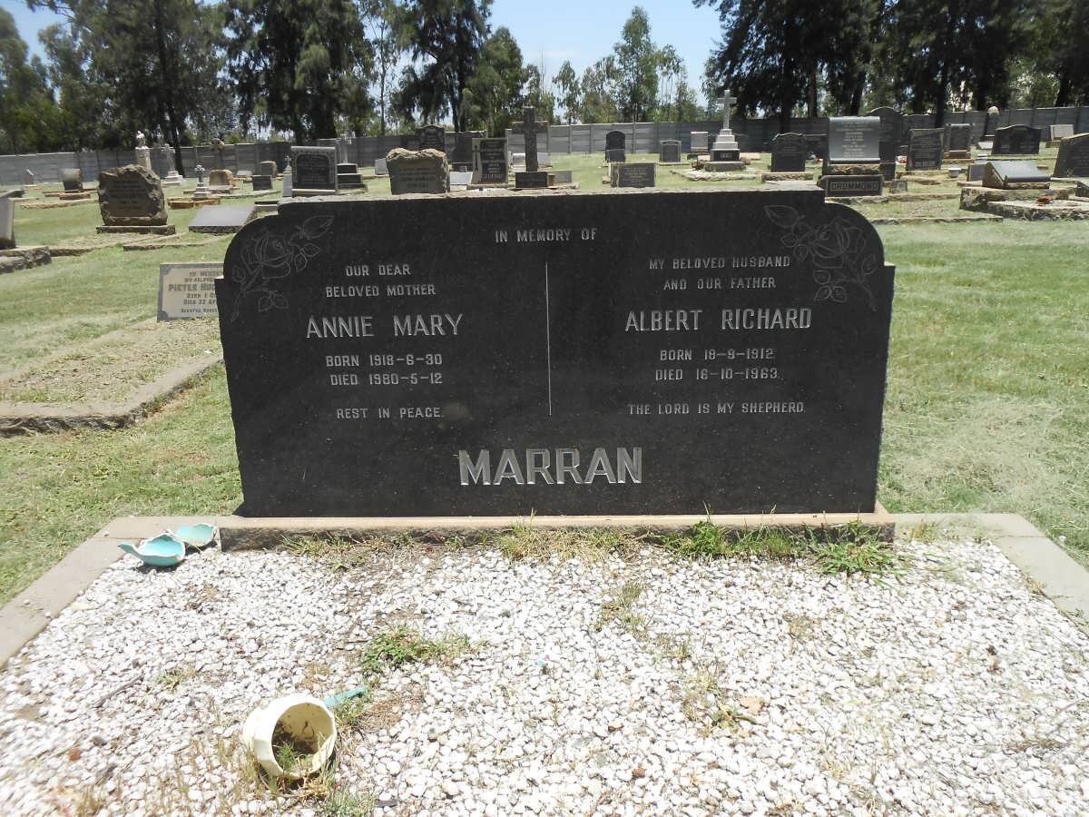 MARRAN Albert Richard 1912-1963 &amp; Annie Mary 1918-1980