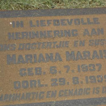 MARAIS Mariana 1937-1939