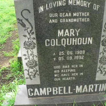 MARTIN Mary Colquhoun, CAMPBELL 1908-1992
