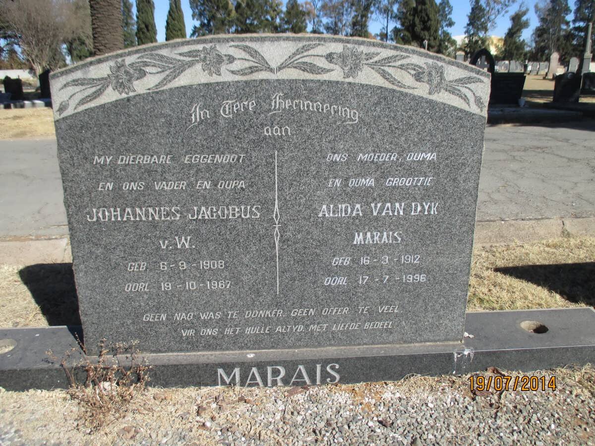 MARAIS Johannes Jacobus v.W. 1908-1987 &amp; Alida van Dyk 1912-1996