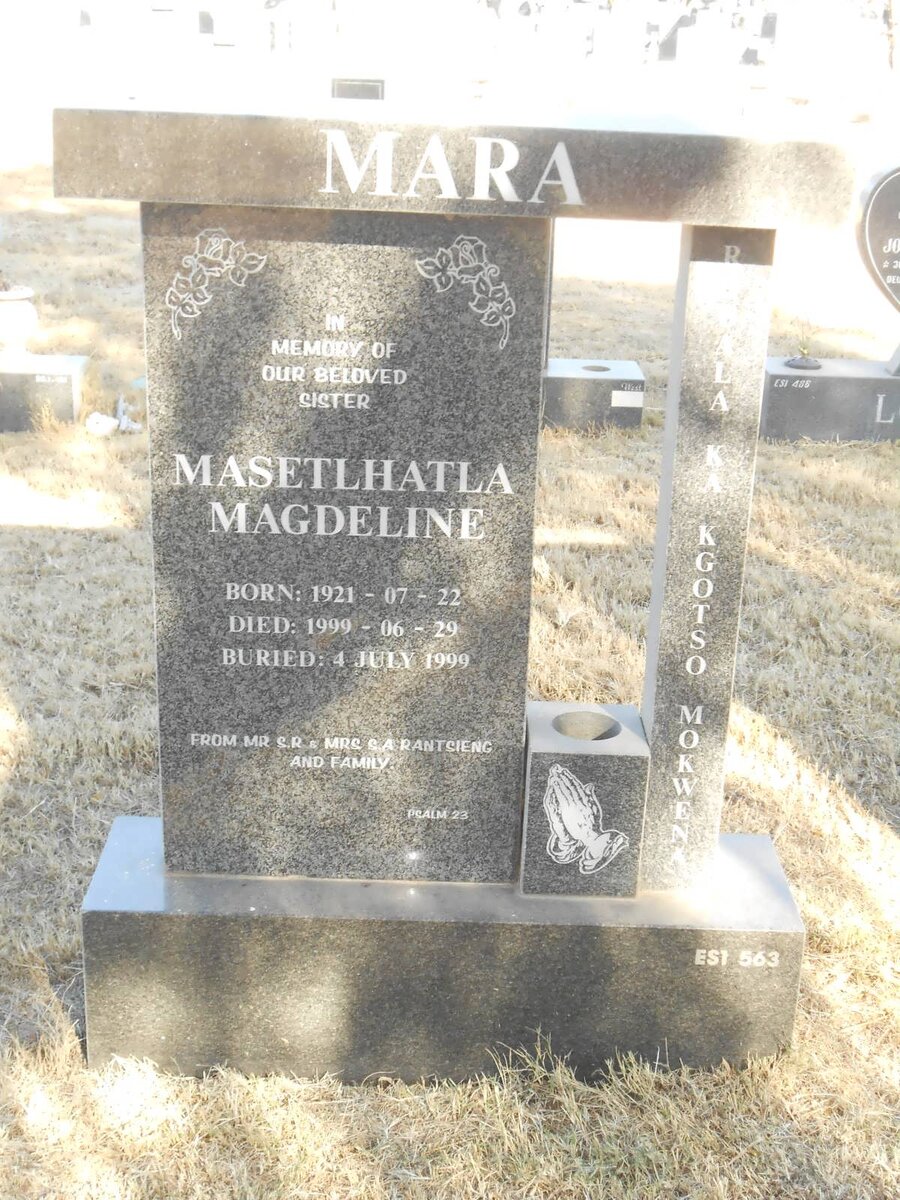 MARA Masetlhatla Magdeline 1921-1999