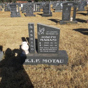 MASHIGO Joseph Mahani 1918-2004