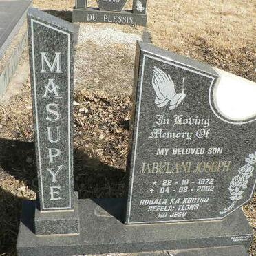 MASUPYE Jabulani Joseph 1972-2002