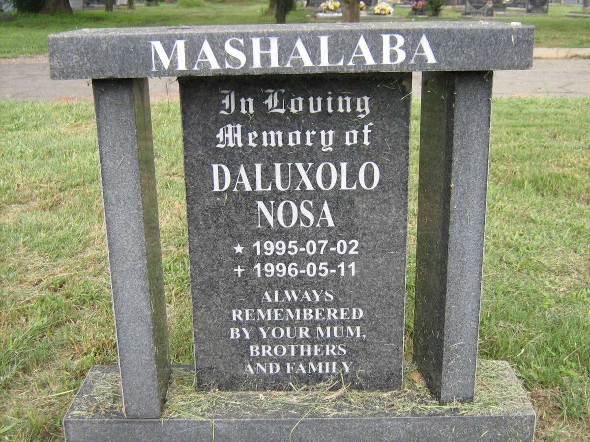MASHALABA Daluxolo Nosa 1995-1996