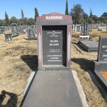 MASHININI Elias Elijah 1919-2000