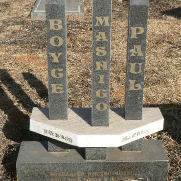 MASHIGO Boyce Paul 1972-2006