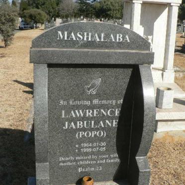 MASHALABA Lawrence Jabulane 1964-1999