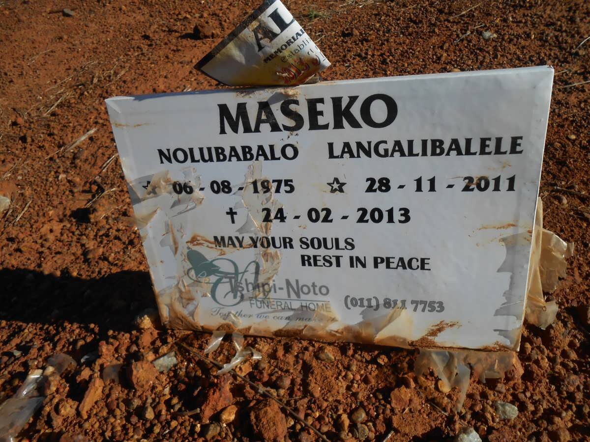 MASEKO Nolubabalo Langalibalele 1975-2013