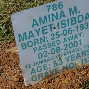 MAYET Amina M. 1938-2001