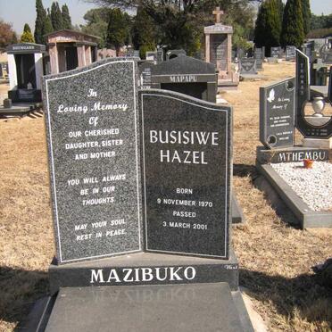 MAZIBUKO Busisiwe Hazel 1970-2001
