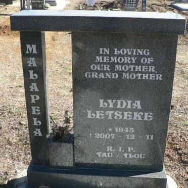 MALAPELA Lydia Letseke 1945-2007