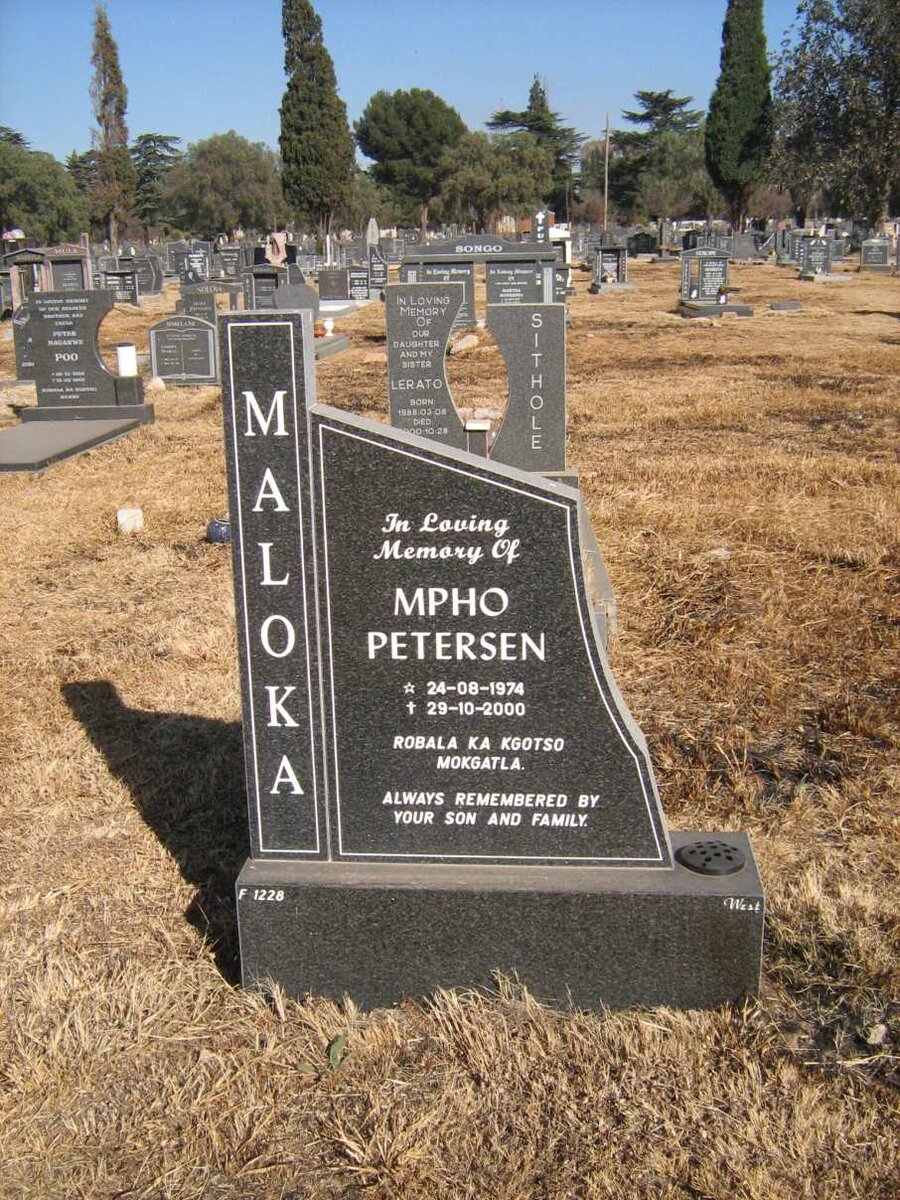MALOKA Mpho Petersen 1974-2000