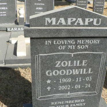MAPAPU Zolile Goodwill 1969-2002
