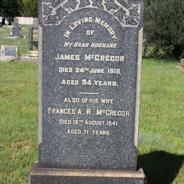 McGREGOR James -1916 &amp; Frances A.R. -1941