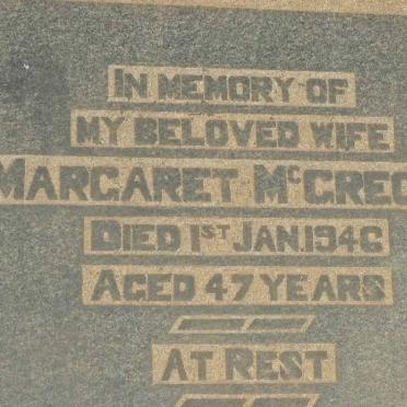 McGREGOR Margaret -1946