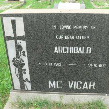 McVICAR Archibald 1913-1971
