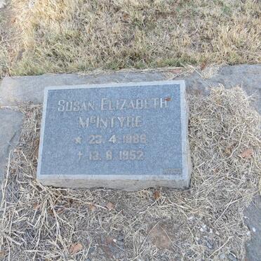 McINTYRE Susan Elizabeth 1886-1952