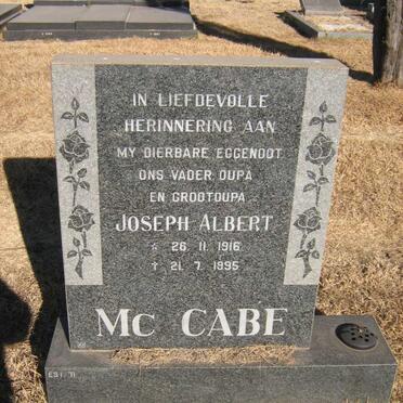MCCABE Joseph Albert 1916-1995