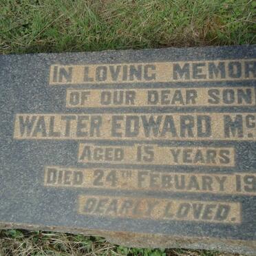 McELROY Walter Edward -1931