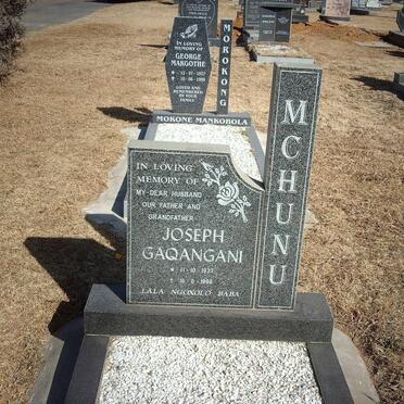MCHUNU Joseph Gaqangani 1933-1999