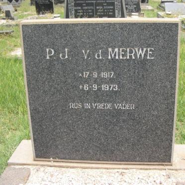 MERWE P.J., v.d. 1917-1973