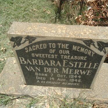 MERWE Barbara Estelle, van der 1944-1945