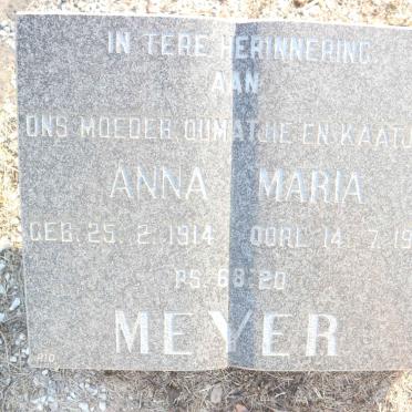 MEYER Anna Maria 1914-1991