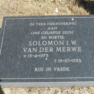 MERWE Solomon I.W., van der 1973-1983