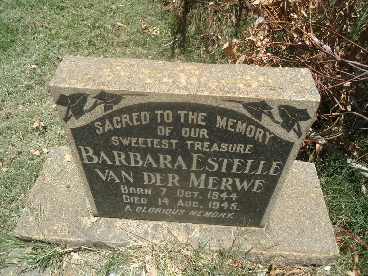 MERWE Barbara Estelle, van der 1944-1945