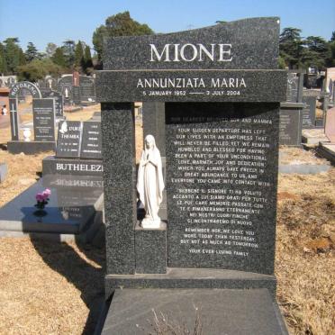 MIONE Annunziata Maria 1952-2004