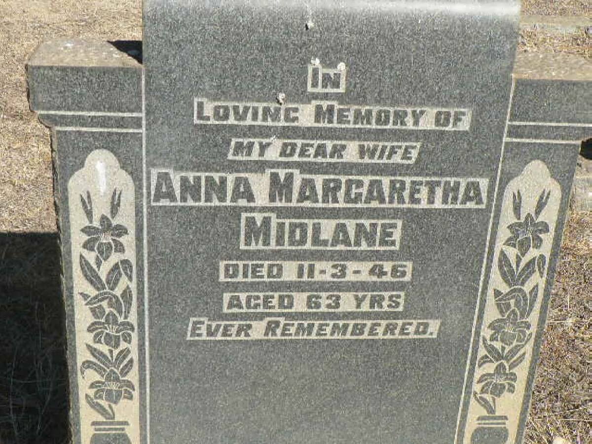 MIDLANE Anna Margaretha -1946