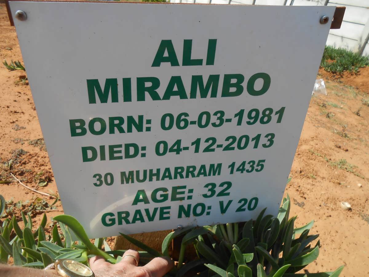 MIRAMBO Ali 1981-2013
