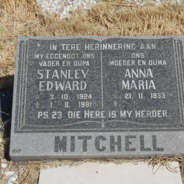 MITCHELL Stanley Edward 1924-1991 &amp; Anna Maria 1933-