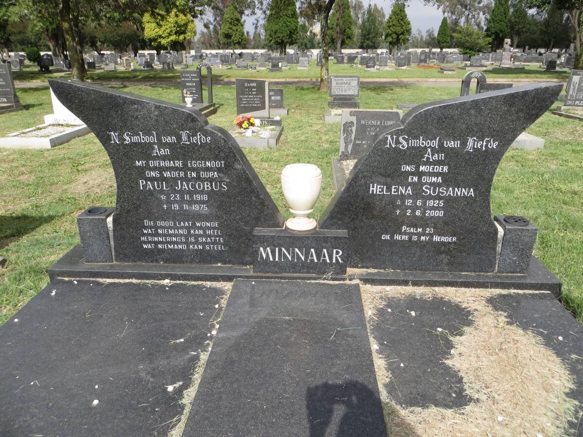 MINNAAR Paul Jacobus 1918-1975 &amp; Helena Susanna 1925-2000