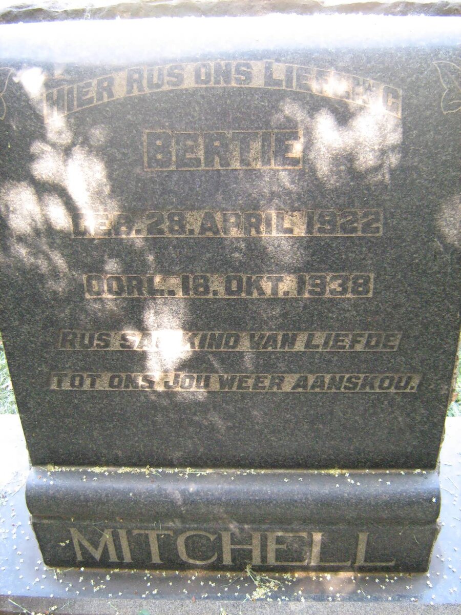 MITCHELL Bertie 1922-1938