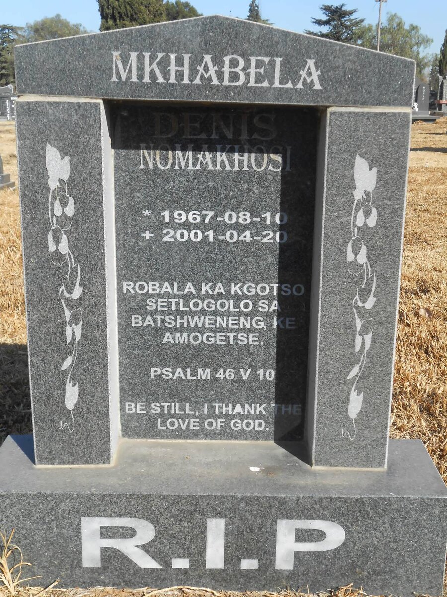 MKHABELA Nomakhosi 1967-2001