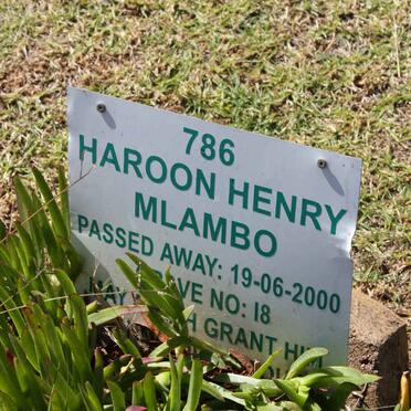 MLAMBO Haroon Henry -2000