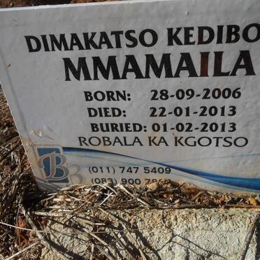 MMAMAILA Dimakatso Kedibone 2006-2013
