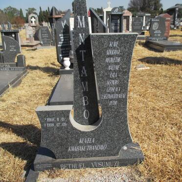 MNTAMBO Kuvela Kwabakuthandayo 1968-1998