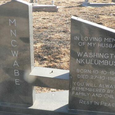 MNCWABE Washington Nkulumuso 1965-1999