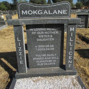 MOKGALANE Lizzie Millicent 1959-2003