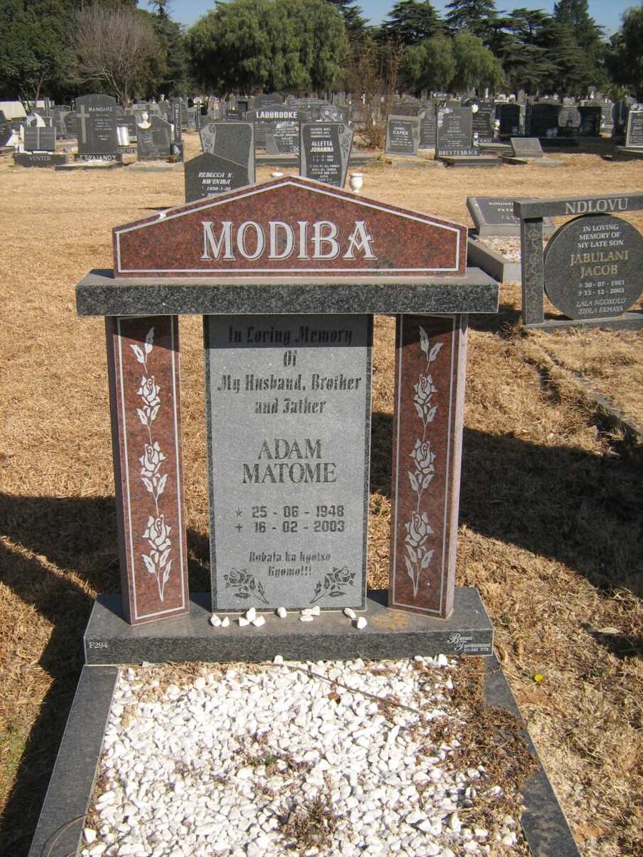 MODIBA Adam Matome 1948-2003