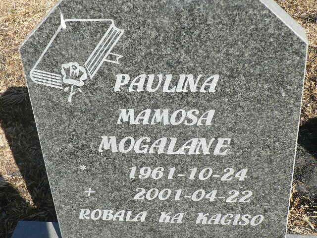 MOGALANE Paulina Mamosa 1961-2001