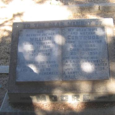 MOORE William 1881-1958 &amp; Gertrude 1886-1951