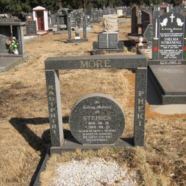MORE Radiphiri Pheki Stephen 1958-2003