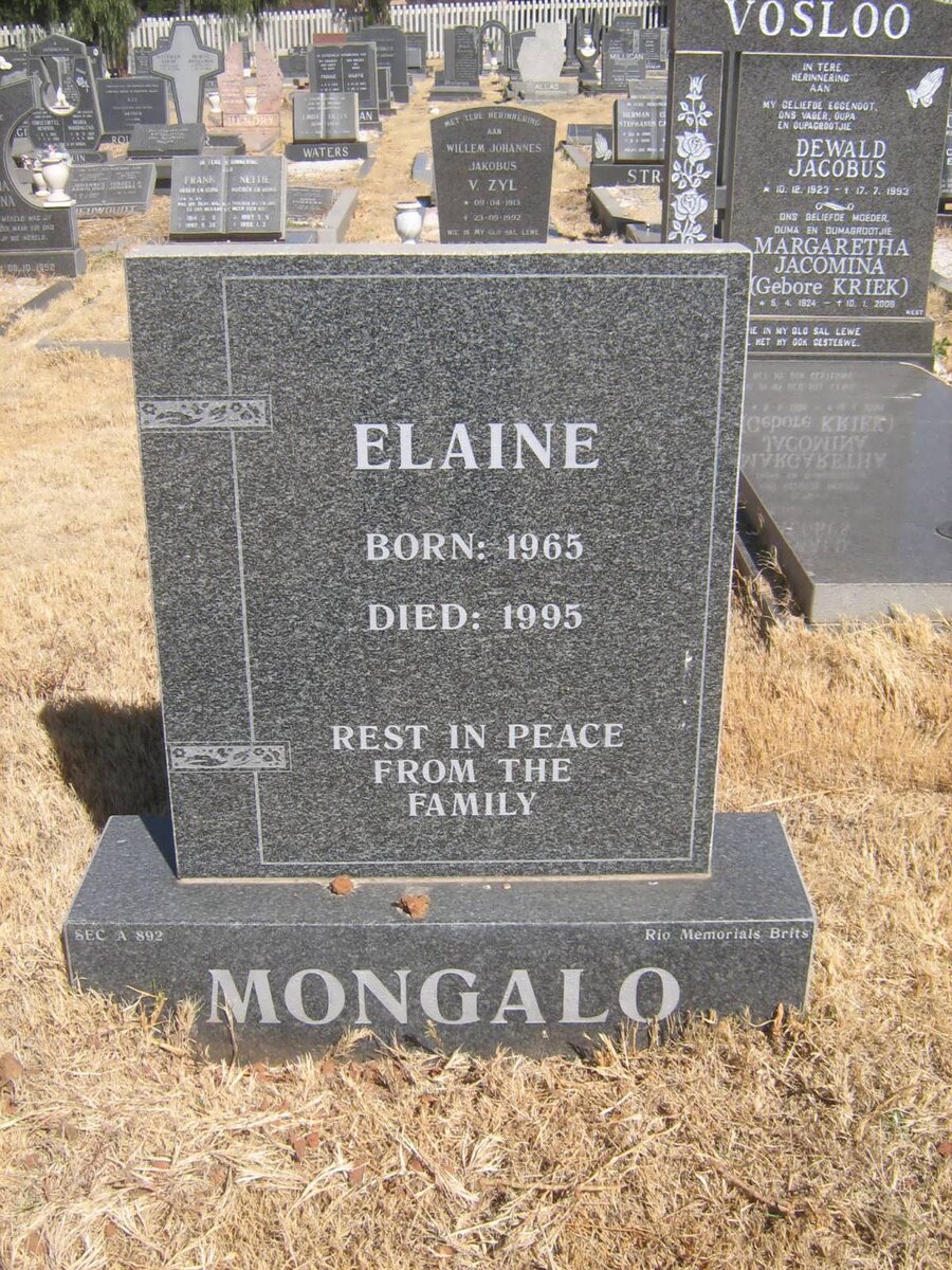 MONGALO Elaine 1965-1995